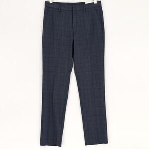 Tommy Hilfiger Suit Pants Men's Charcoal/Blue Plaid Stretch TH Flex Size 34x32